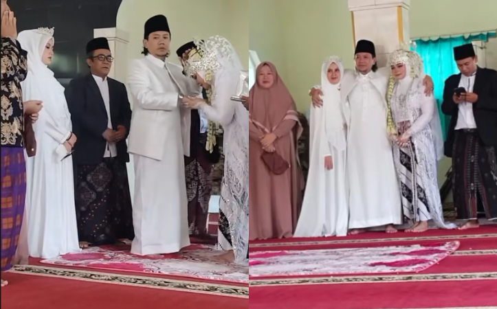 Viral istri sah temani suaminya nikah lagi.